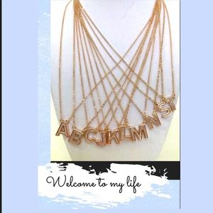 Time and Tru Resin Initial Letter Pendant Necklace